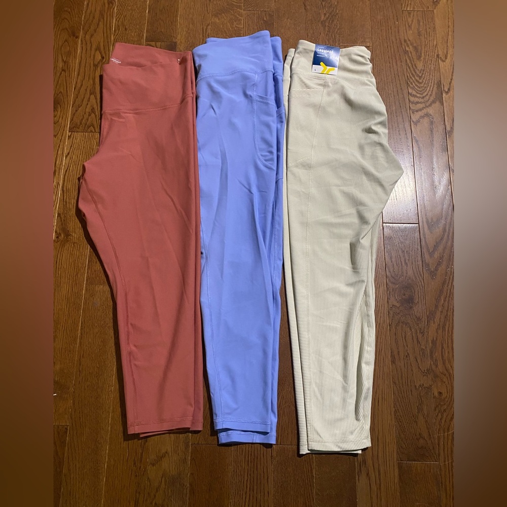 Old Navy Women's Leggings Set - Rust, Blue, Cream